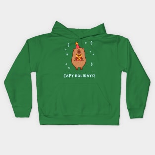 Capy Holidays! Kids Hoodie